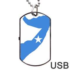 Somalia Flag Map Geography Outline Dog Tag Usb Flash (one Side)