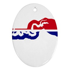 Gambia Flag Map Geography Outline Ornament (oval) by Sapixe