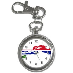 Gambia Flag Map Geography Outline Key Chain Watches
