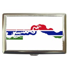 Gambia Flag Map Geography Outline Cigarette Money Case by Sapixe