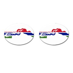 Gambia Flag Map Geography Outline Cufflinks (oval) by Sapixe