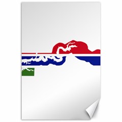 Gambia Flag Map Geography Outline Canvas 24  X 36 