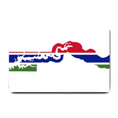 Gambia Flag Map Geography Outline Small Doormat  by Sapixe