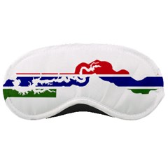 Gambia Flag Map Geography Outline Sleeping Mask by Sapixe