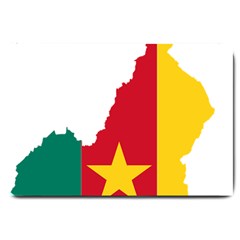 Cameroon Flag Map Geography Large Doormat  by Sapixe