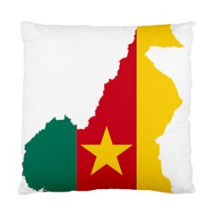 Cameroon Flag Map Geography Standard Cushion Case (two Sides) by Sapixe