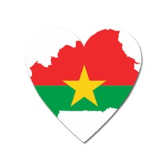 Burkina Faso Flag Map Geography Heart Magnet by Sapixe