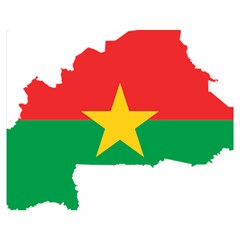 Burkina Faso Flag Map Geography Double Sided Flano Blanket (medium)  by Sapixe