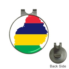 Mauritius Flag Map Geography Hat Clips With Golf Markers