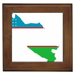 Borders Country Flag Geography Map Framed Tile