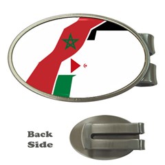 Western Sahara Flag Map Geography Money Clips (oval)  by Sapixe