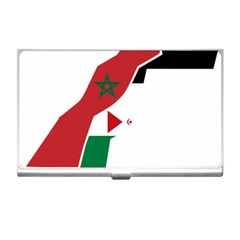 Western Sahara Flag Map Geography Business Card Holder by Sapixe