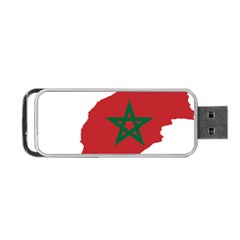 Morocco Flag Map Geography Outline Portable Usb Flash (one Side) by Sapixe
