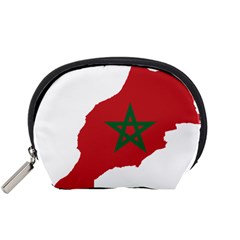 Morocco Flag Map Geography Outline Accessory Pouch (small) by Sapixe