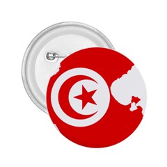 Tunisia Flag Map Geography Outline 2.25  Buttons