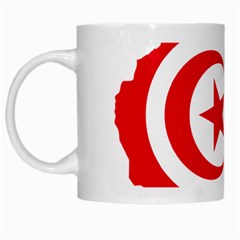 Tunisia Flag Map Geography Outline White Mugs