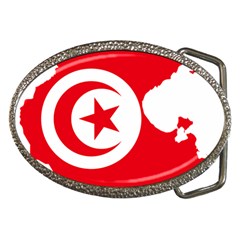 Tunisia Flag Map Geography Outline Belt Buckles