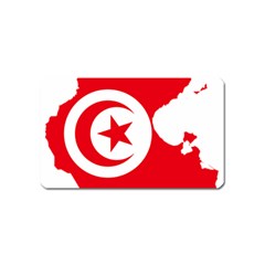 Tunisia Flag Map Geography Outline Magnet (Name Card)