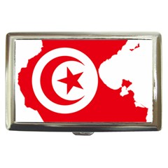 Tunisia Flag Map Geography Outline Cigarette Money Case by Sapixe