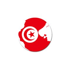 Tunisia Flag Map Geography Outline Golf Ball Marker (4 pack)