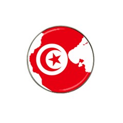 Tunisia Flag Map Geography Outline Hat Clip Ball Marker