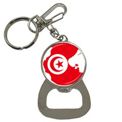 Tunisia Flag Map Geography Outline Bottle Opener Key Chain by Sapixe