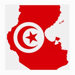 Tunisia Flag Map Geography Outline Medium Glasses Cloth (2 Sides) by Sapixe