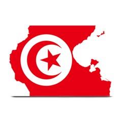 Tunisia Flag Map Geography Outline Plate Mats