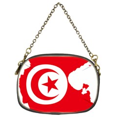 Tunisia Flag Map Geography Outline Chain Purse (Two Sides)