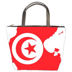 Tunisia Flag Map Geography Outline Bucket Bag