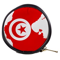 Tunisia Flag Map Geography Outline Mini Makeup Bag