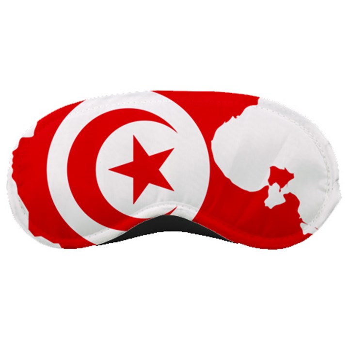 Tunisia Flag Map Geography Outline Sleeping Mask