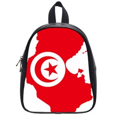 Tunisia Flag Map Geography Outline School Bag (Small)