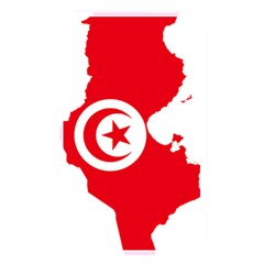 Tunisia Flag Map Geography Outline Memory Card Reader (rectangular)