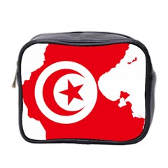 Tunisia Flag Map Geography Outline Mini Toiletries Bag (Two Sides)