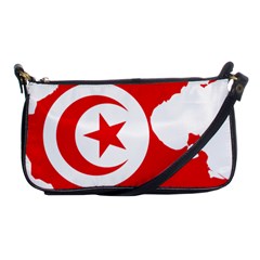 Tunisia Flag Map Geography Outline Shoulder Clutch Bag