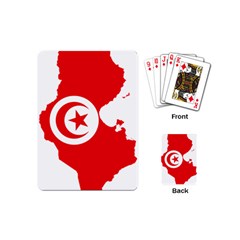 Tunisia Flag Map Geography Outline Playing Cards Single Design (Mini)