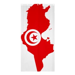 Tunisia Flag Map Geography Outline Shower Curtain 36  x 72  (Stall) 