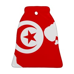 Tunisia Flag Map Geography Outline Ornament (Bell)