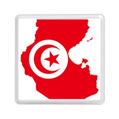 Tunisia Flag Map Geography Outline Memory Card Reader (Square)