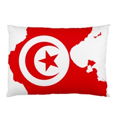 Tunisia Flag Map Geography Outline Pillow Case (Two Sides)