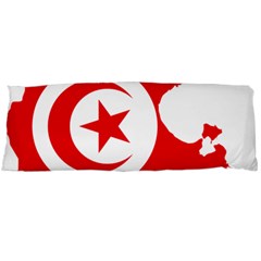 Tunisia Flag Map Geography Outline Body Pillow Case (dakimakura) by Sapixe