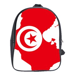 Tunisia Flag Map Geography Outline School Bag (XL)