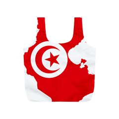 Tunisia Flag Map Geography Outline Full Print Recycle Bag (S)