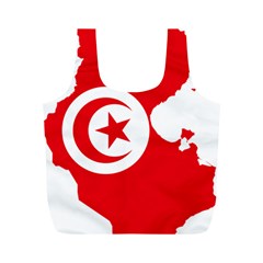 Tunisia Flag Map Geography Outline Full Print Recycle Bag (M)