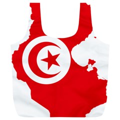 Tunisia Flag Map Geography Outline Full Print Recycle Bag (XL)