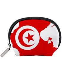 Tunisia Flag Map Geography Outline Accessory Pouch (Small)