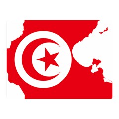 Tunisia Flag Map Geography Outline Double Sided Flano Blanket (Mini) 