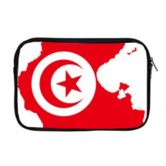 Tunisia Flag Map Geography Outline Apple Macbook Pro 17  Zipper Case by Sapixe
