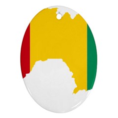 Guinea Flag Map Geography Outline Ornament (oval)